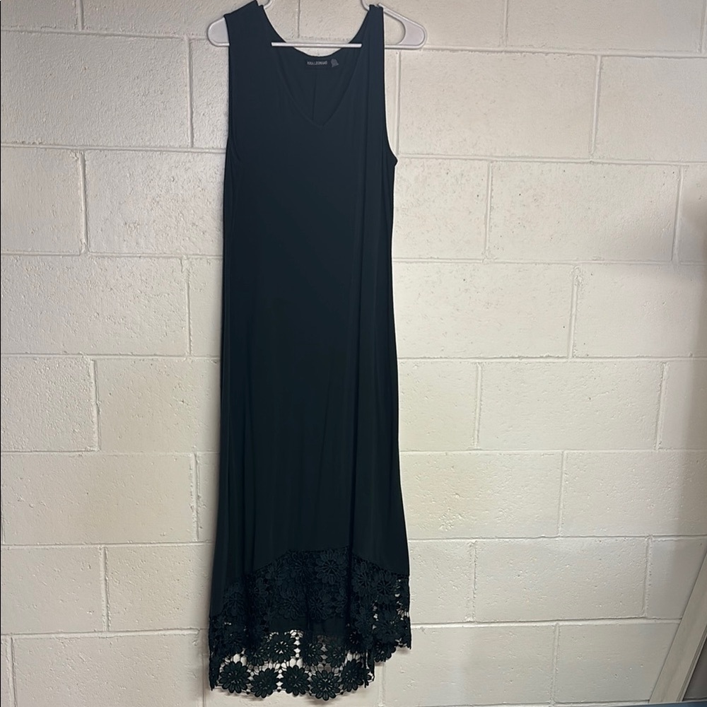 Nina Leonard Forrest Green Maxi Dress